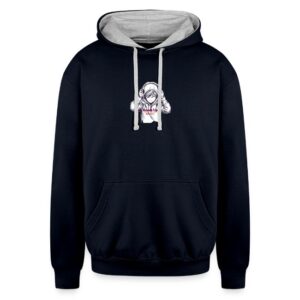 aspie Hoods Up, Volume Down, Lights Out Unisex Contrast Hoodie