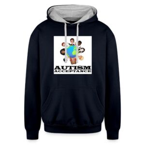 Autism Acceptance #2 Unisex Contrast Hoodie