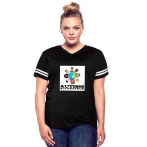 Autism Acceptance #2 Women's V-Neck Football Tee