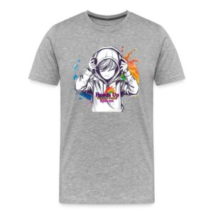 Autism Acceptance Hoods Up Volume Down Lights Out4  Bella + Canvas Unisex Full Zip Hoodie