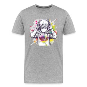 Autism Acceptance Hoods Up Volume Down Lights Out2  Men's Premium Organic T-Shirt
