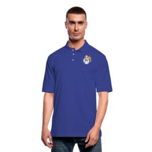 Autism Awareness Hoods Up Volume Down Lights Out 7 Men's Pique Polo Shirt