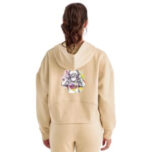 Autism Acceptance Hoods Up Volume Down Lights Out5 Women's Half Zip Cropped Hoodie
