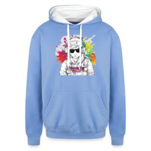 Autism Acceptance Hoods Up Volume Down Lights Out4 Unisex Contrast Hoodie