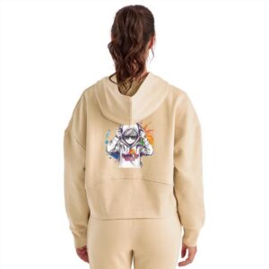 Autism Acceptance Hoods Up Volume Down Lights Out3 Women's Half Zip Cropped Hoodie