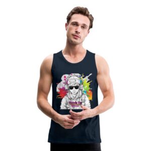 Hoods Up, Volume Down, Lights Out Design #5 Men's Premium Tank