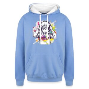 Autism Acceptance Hoods Up Volume Down Lights Out3 Unisex Contrast Hoodie