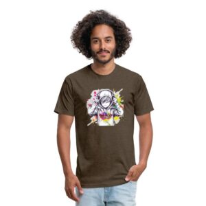 Autism Acceptance Hoods Up Volume Down Lights Out3 Men’s Fitted Poly/Cotton T-Shirt