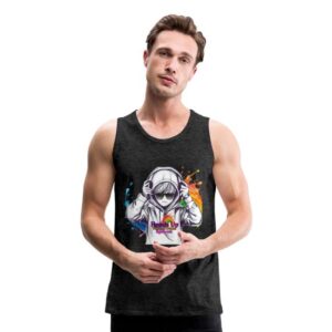 Hoods Up, Volume Down, Lights Out Design #4 Men's Premium Tank
