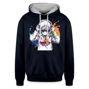 Hoods Up, Volume Down, Lights Out Design #4 Unisex Contrast Hoodie