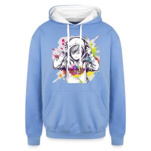 Hoods Up, Volume Down, Lights Out Design #3 Unisex Contrast Hoodie