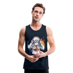 Hoods Up, Volume Down, Lights Out Design #2 Men's Premium Tank