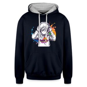 Hoods Up, Volume Down, Lights Out Design #2 Unisex Contrast Hoodie