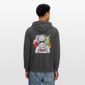 Autism Acceptance Hoods Up Volume Down Lights Out4 Bella + Canvas Unisex Full Zip Hoodie