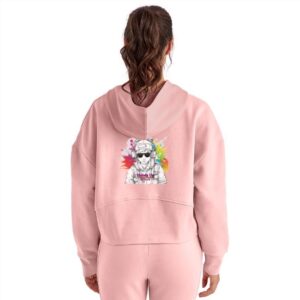 Autism Acceptance Hoods Up Volume Down Lights Out4 Women's Half Zip Cropped Hoodie