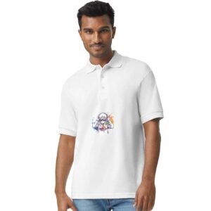 Autism Awareness Hoods Up Volume Down Lights Out 4  Gildan Unisex 50/50 Jersey Polo