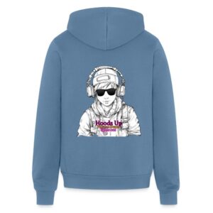 Autism Acceptance Hoods Up Volume Down Lights Out2  Bella + Canvas Unisex Full Zip Hoodie
