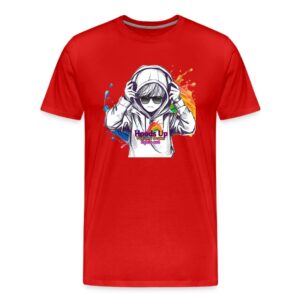 Autism Acceptance Hoods Up Volume Down Lights Out3  Men's Premium Organic T-Shirt
