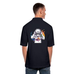 Autism Acceptance Hoods Up Volume Down Lights Out3 Men's Pique Polo Shirt
