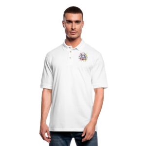 Autism Awareness Hoods Up Volume Down Lights Out 3 Men's Pique Polo Shirt