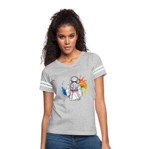 Autism Acceptance Hoods Up Volume Down Lights Out7 Women's V-Neck Football Tee