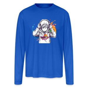 Hoods Up Volume Down Lights Out Autism Awareness 1 Men's Moisture Wicking Performance Long Sleeve T-Shirt
