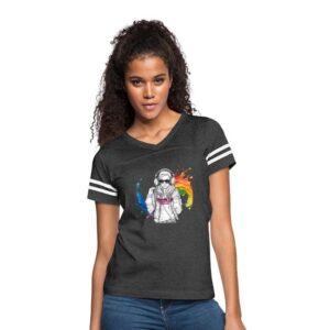 Autism Awareness Hoods Up Volume Down Lights Out 7 Women's V-Neck Football Tee