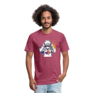 Autism Acceptance Hoods Up Volume Down Lights Out4 Men’s Fitted Poly/Cotton T-Shirt