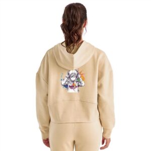 Autism Acceptance Hoods Up Volume Down Lights Out5  Women's Half Zip Cropped Hoodie