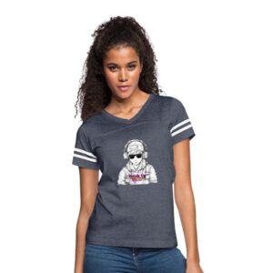 Autism Accpetance Hoods Up Volume Down Lights Out6 Women's V-Neck Football Tee