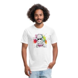 Autism Awareness Hoods Up Volume Down Lights Out5 Men’s Fitted Poly/Cotton T-Shirt