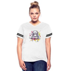 Autism Awareness Hoods Up Volume Down Lights Out 3 Women's V-Neck Football Tee