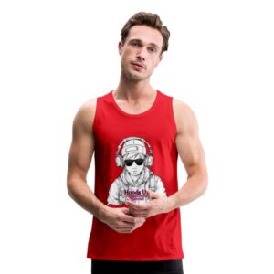 Hoods Up, Volume Down, Lights Out Design #6 Men's Premium Tank