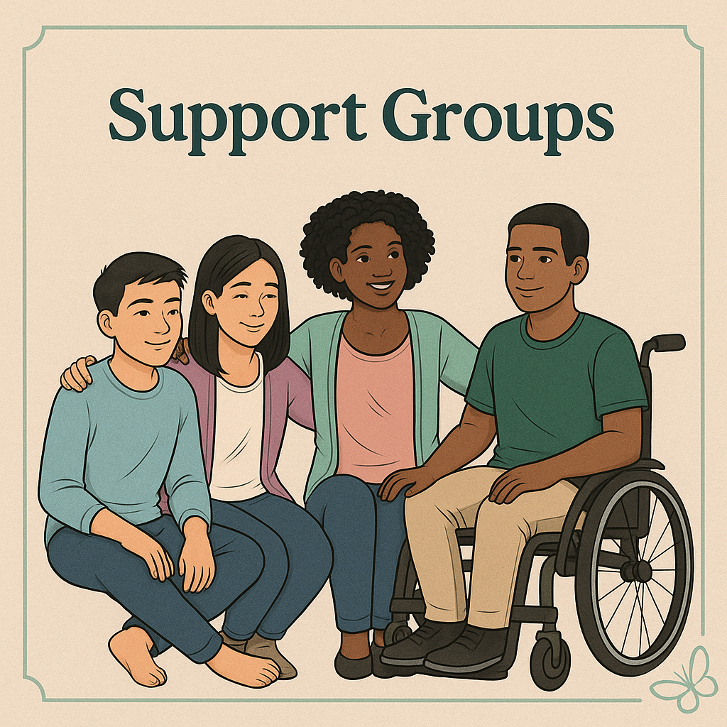 Diverse youth group illustration