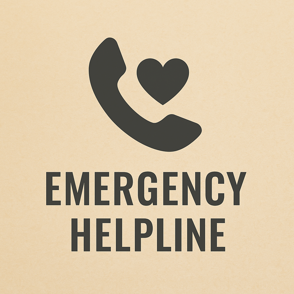 Emergency helpline phone and heart