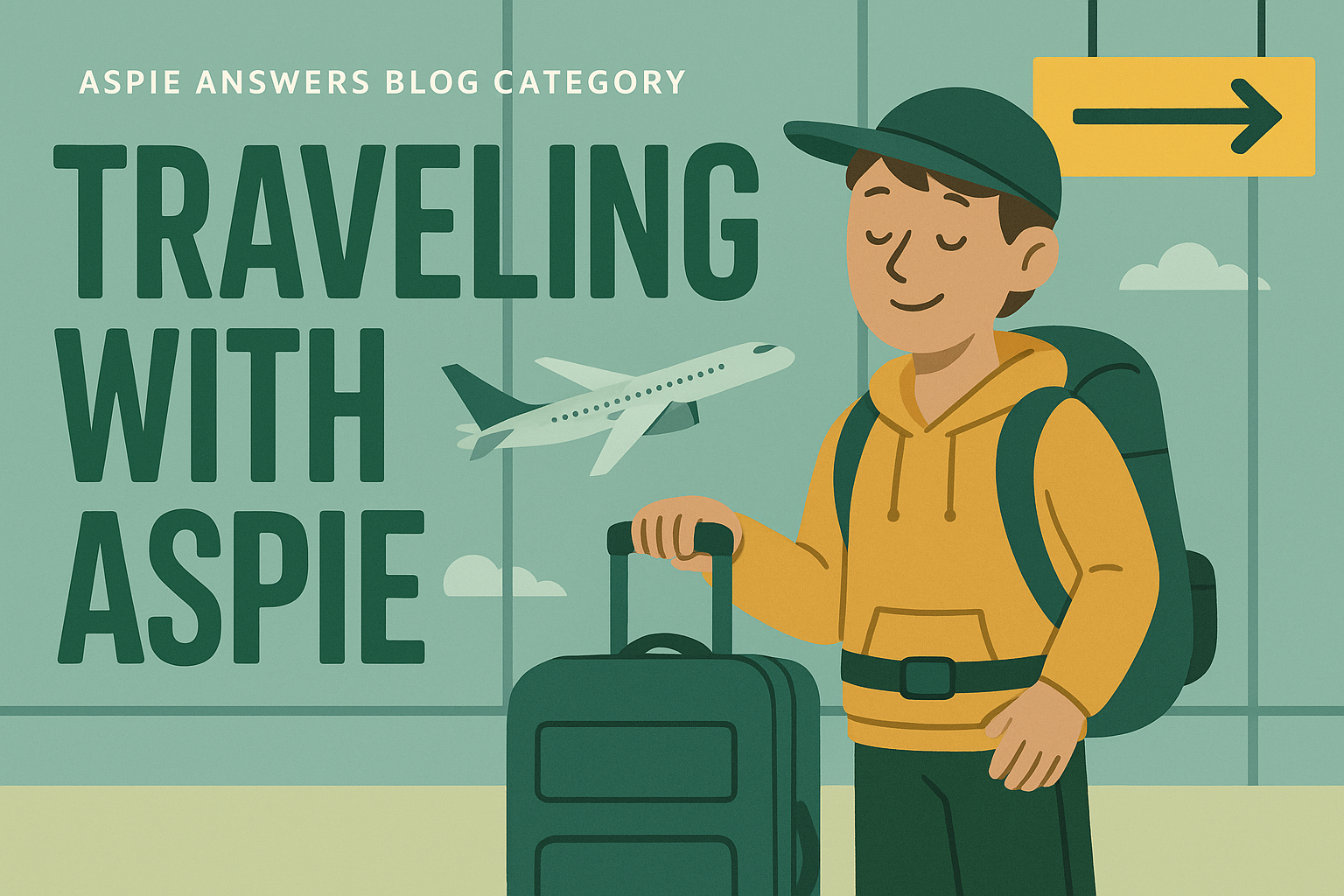 Traveling with Aspie banner illustration