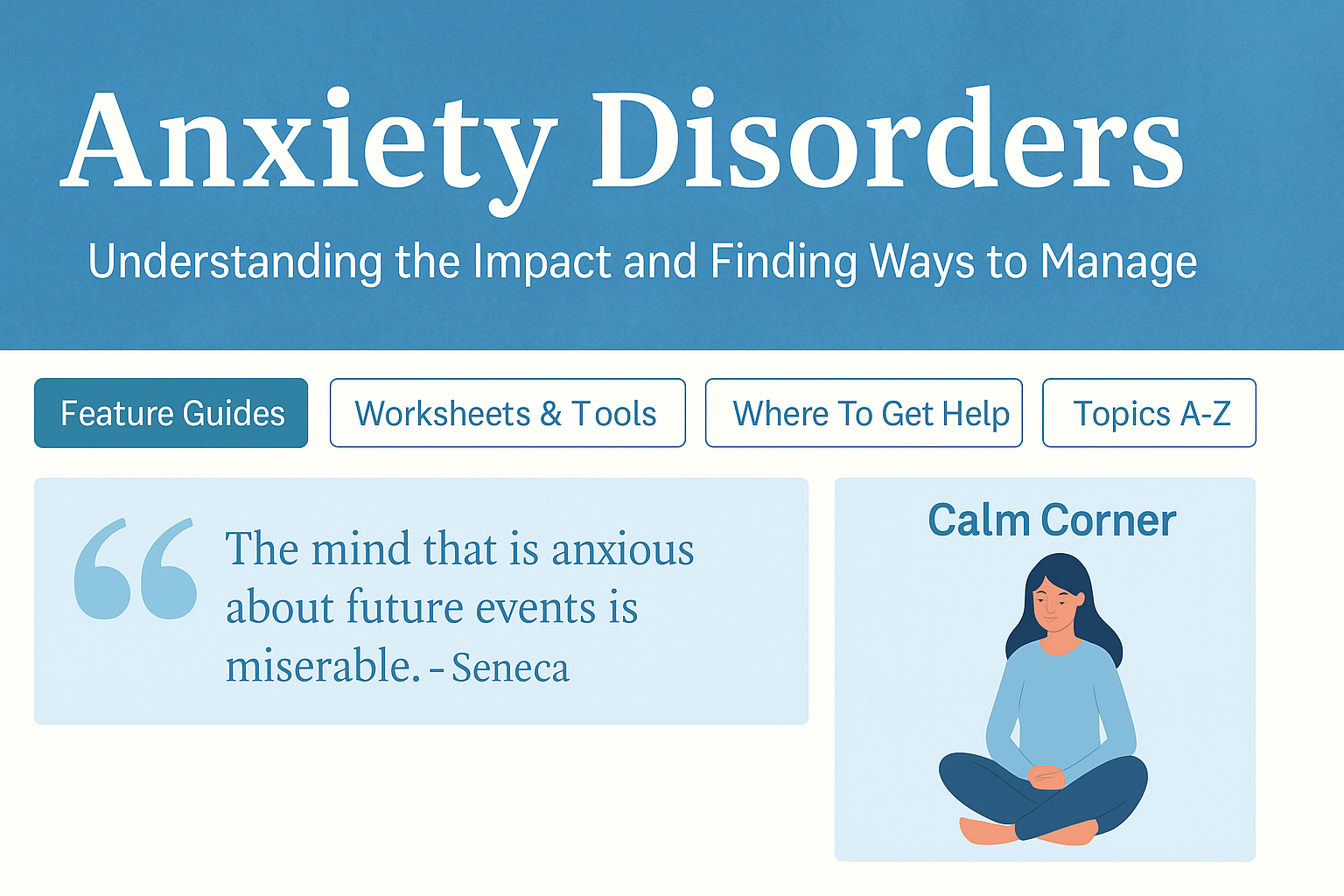 Anxiety Disorders banner – Aspie Answers mental health education