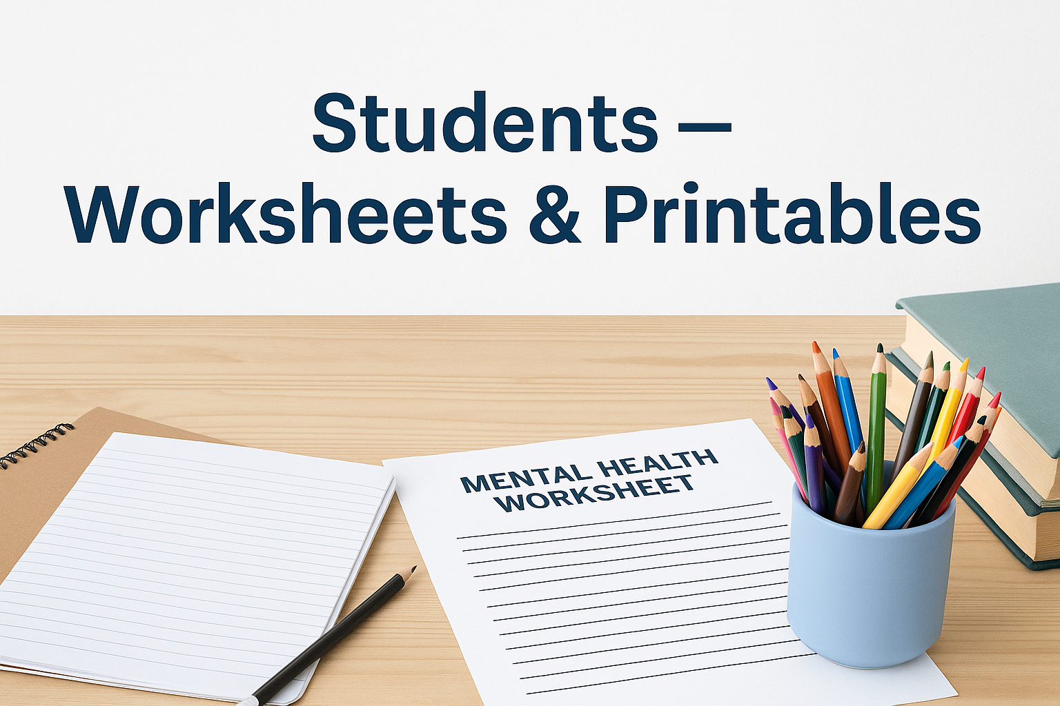 Students — Worksheets & Printables (Mental Health) banner