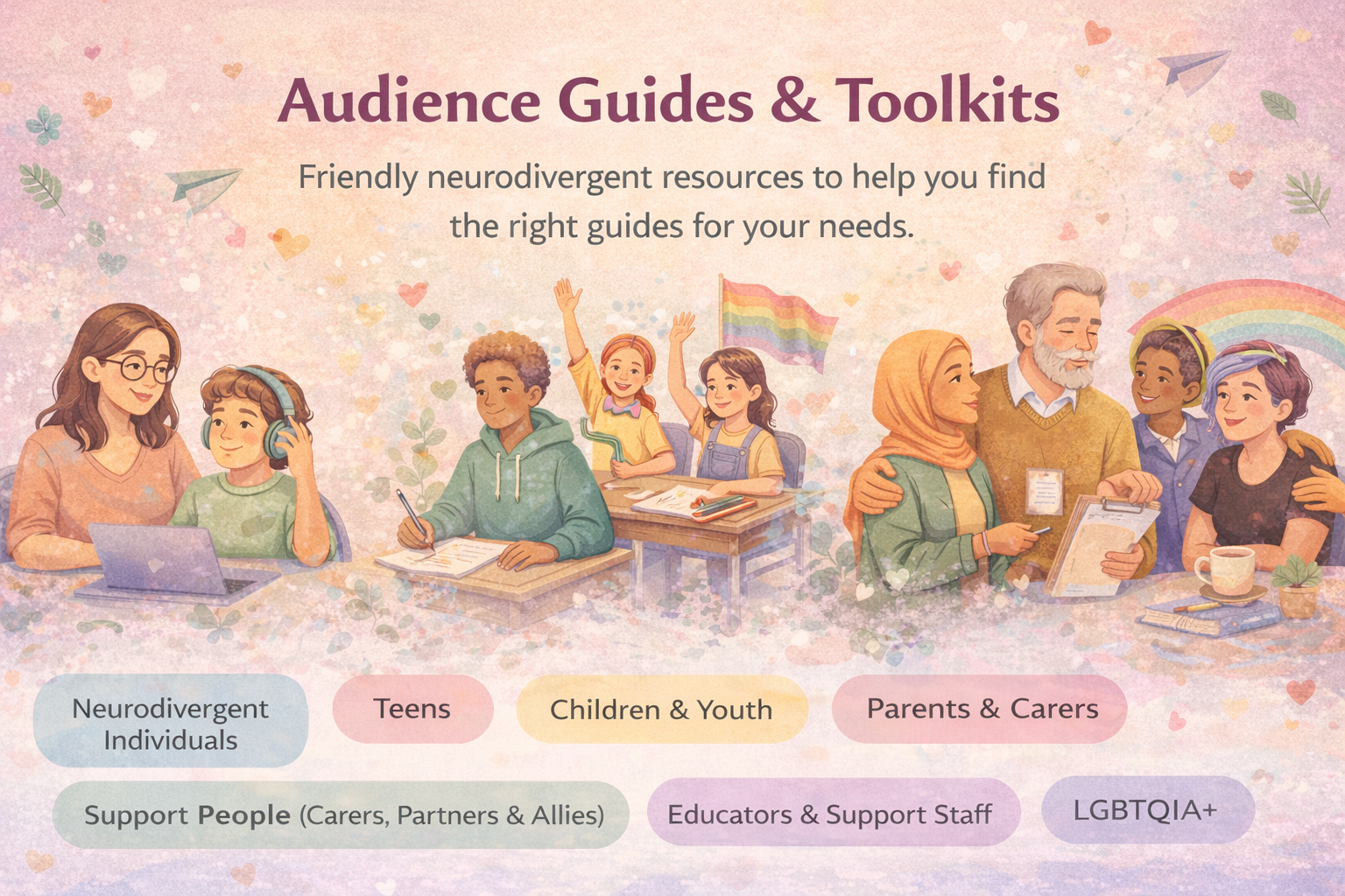 Audience Guides & Toolkits banner for Aspie Answers Resource Library