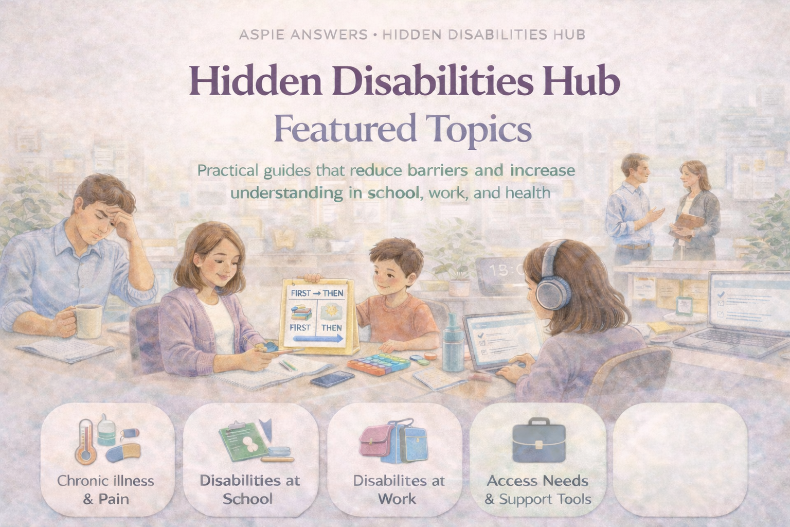 Hidden Disabilities Hub Featured Topics banner