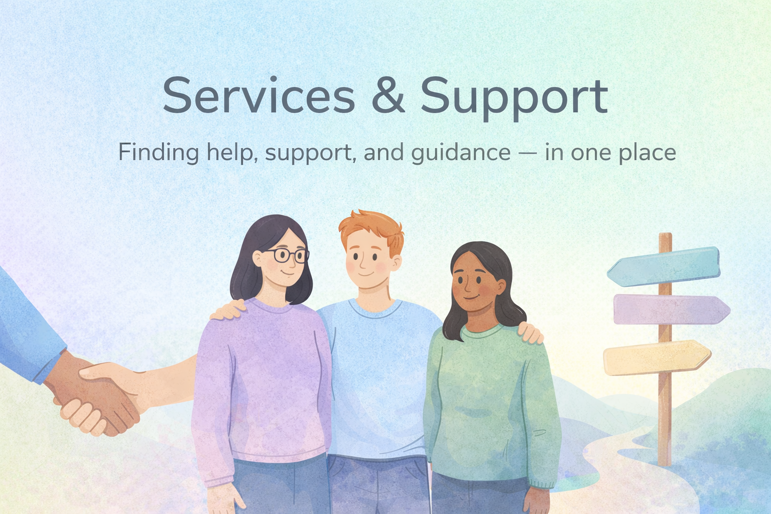 Services and Support Hub banner