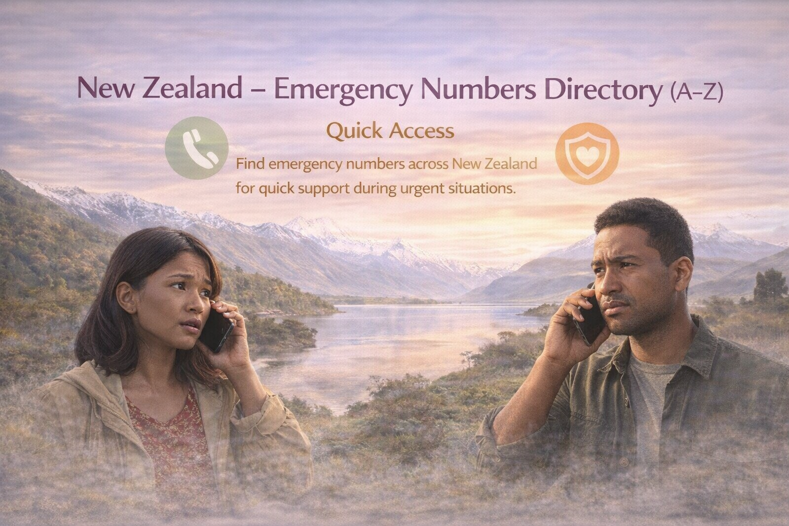 New Zealand Emergency Numbers Directory (A–Z) banner