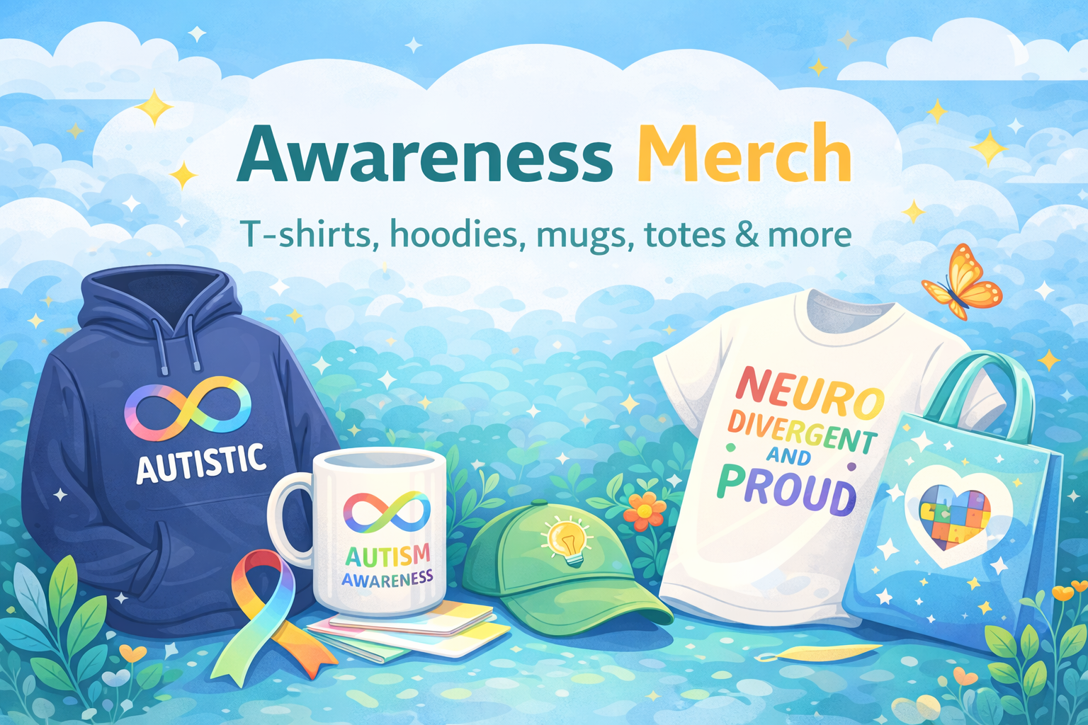 Awareness Merch – Neurodivergent-positive hoodies, tees, mugs and more
