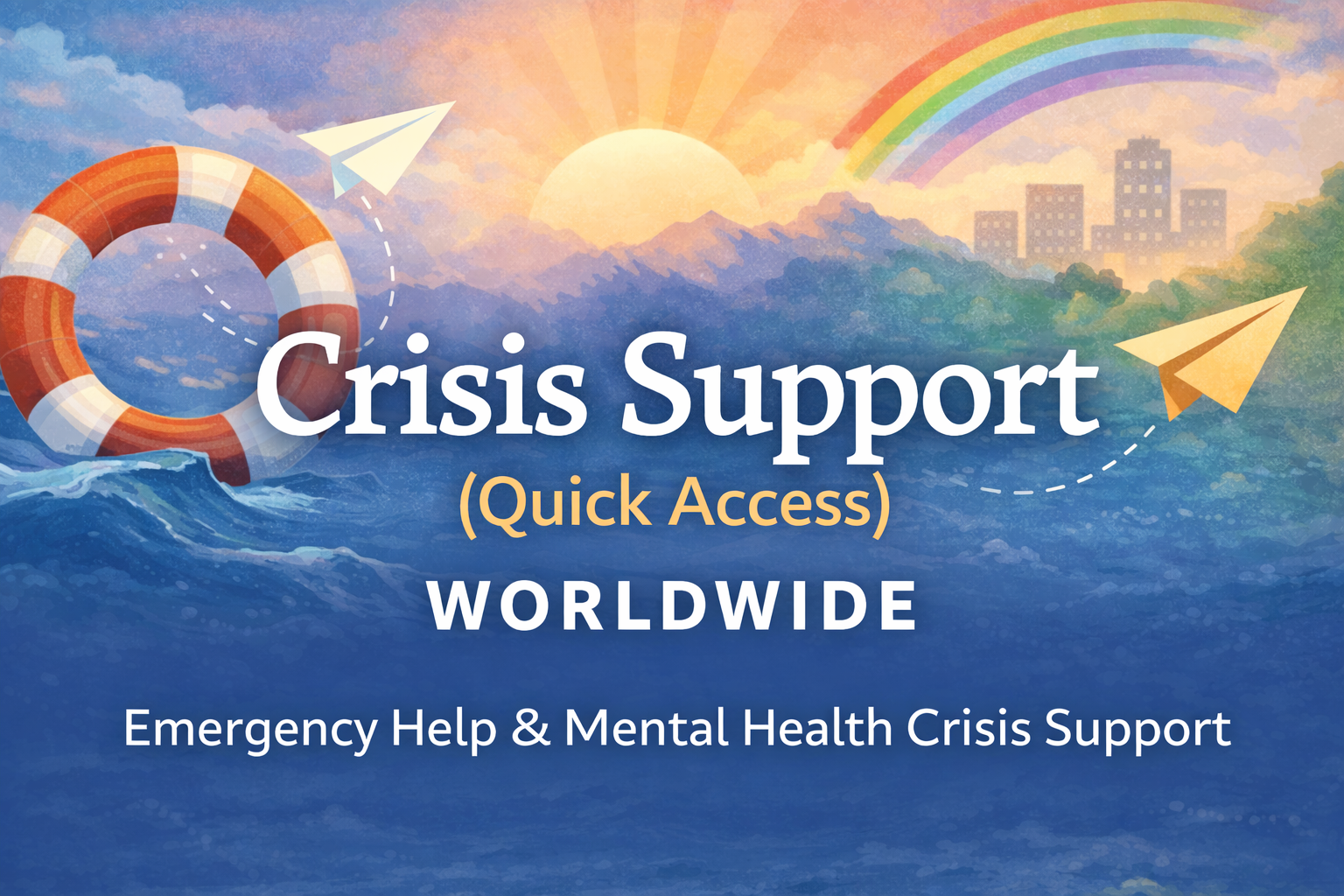 Crisis Support Quick Access Worldwide banner