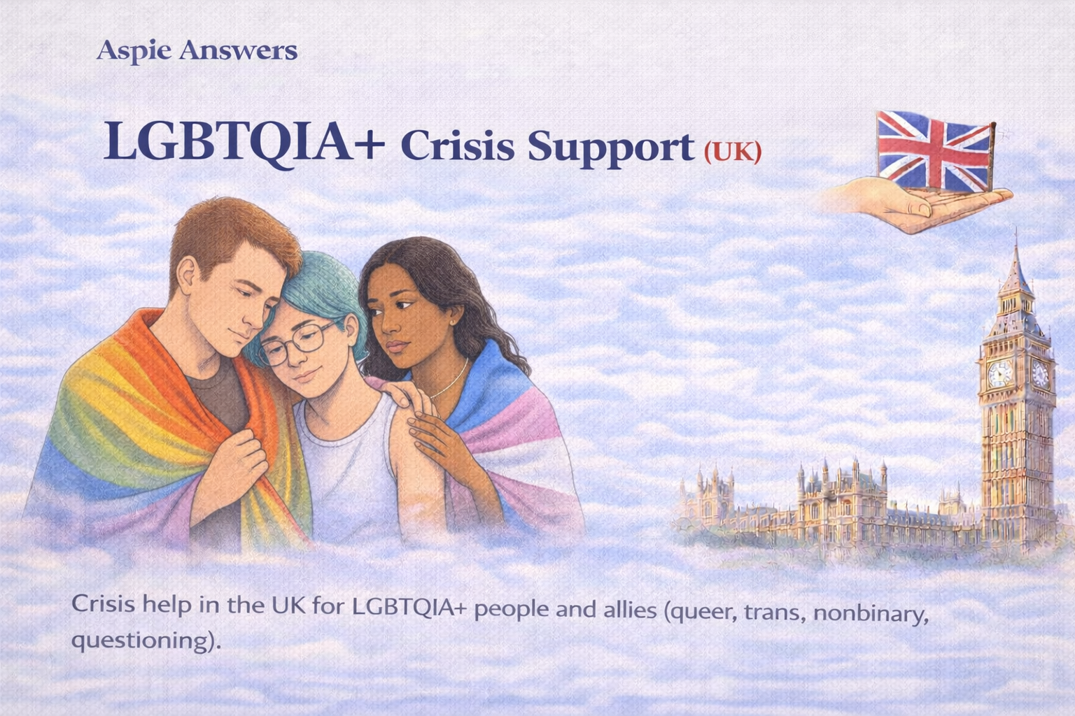 LGBTQIA+ Crisis Support UK banner