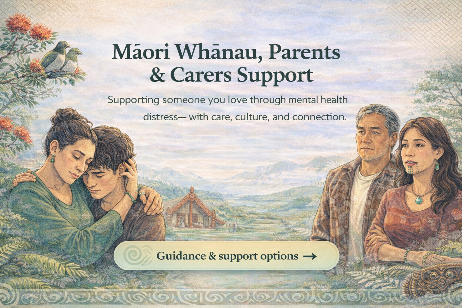 Māori Whānau, Parents and Carers Support banner