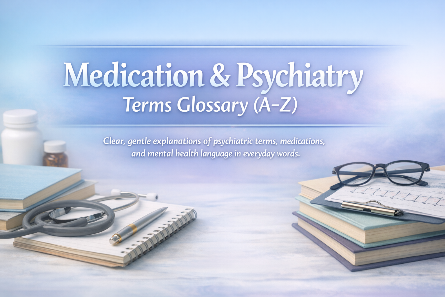 Medication & Psychiatry Terms Glossary (A–Z) banner
