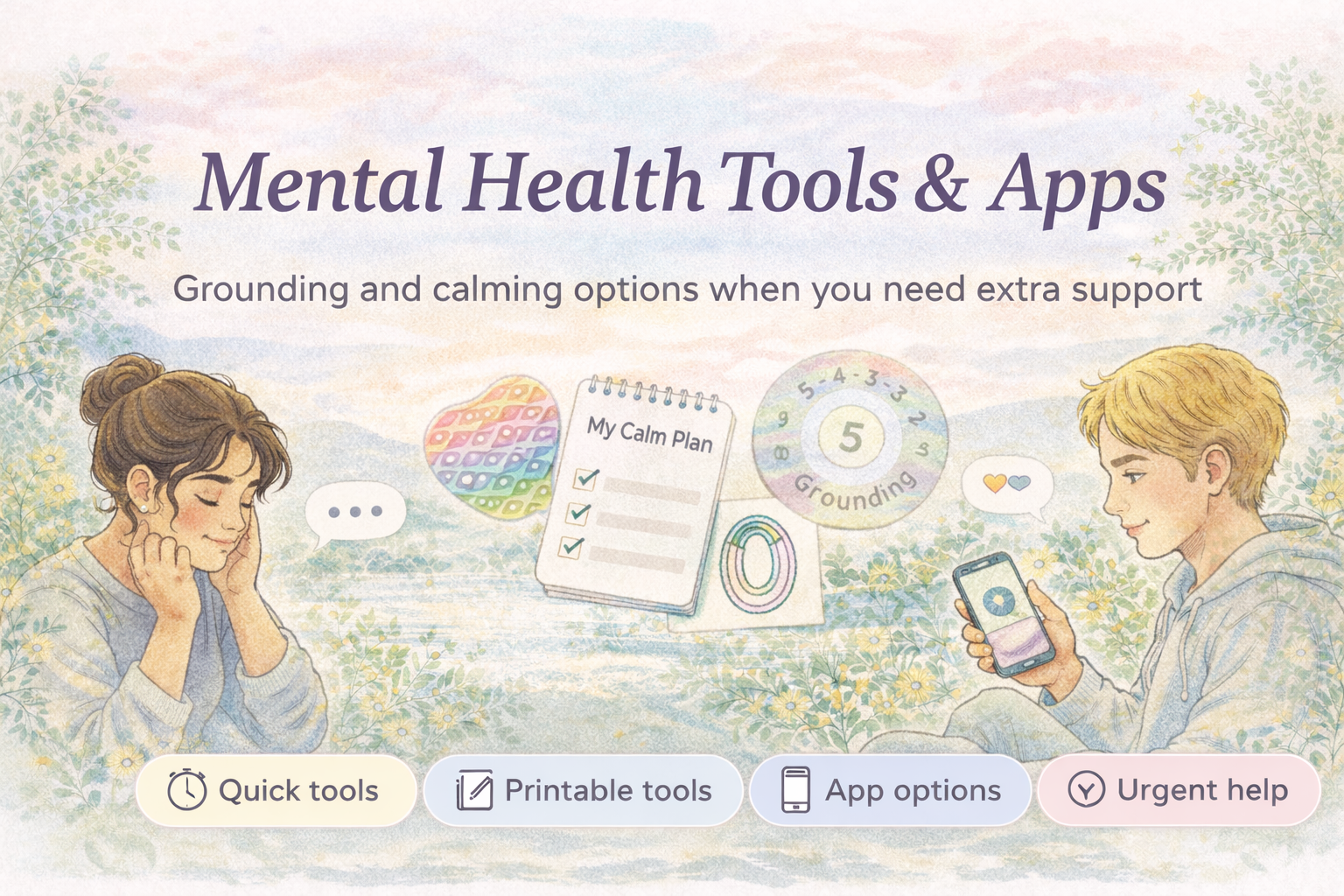 Mental health tools and apps — NZ banner