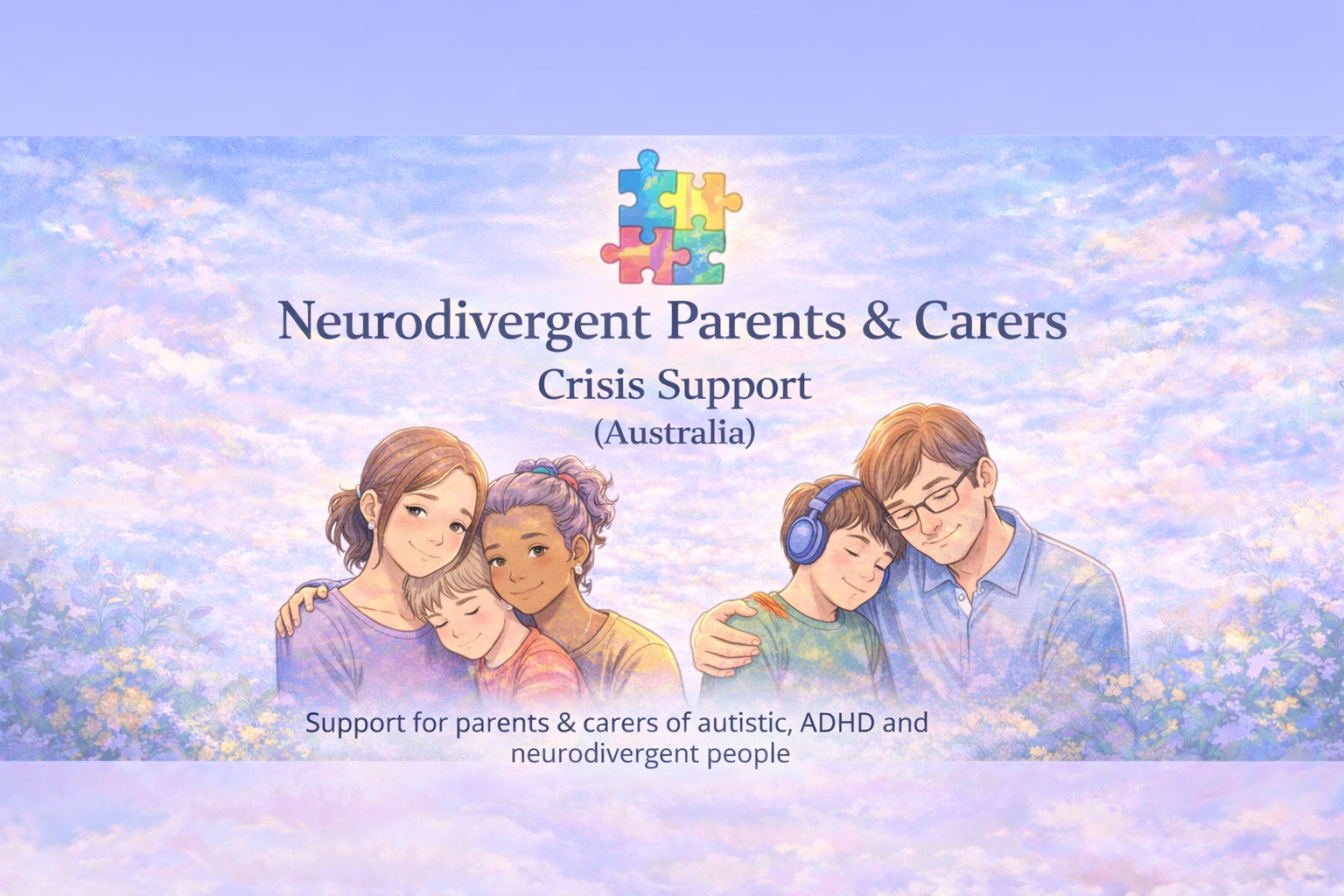 Neurodivergent Parents and Carers Crisis Support Australia banner