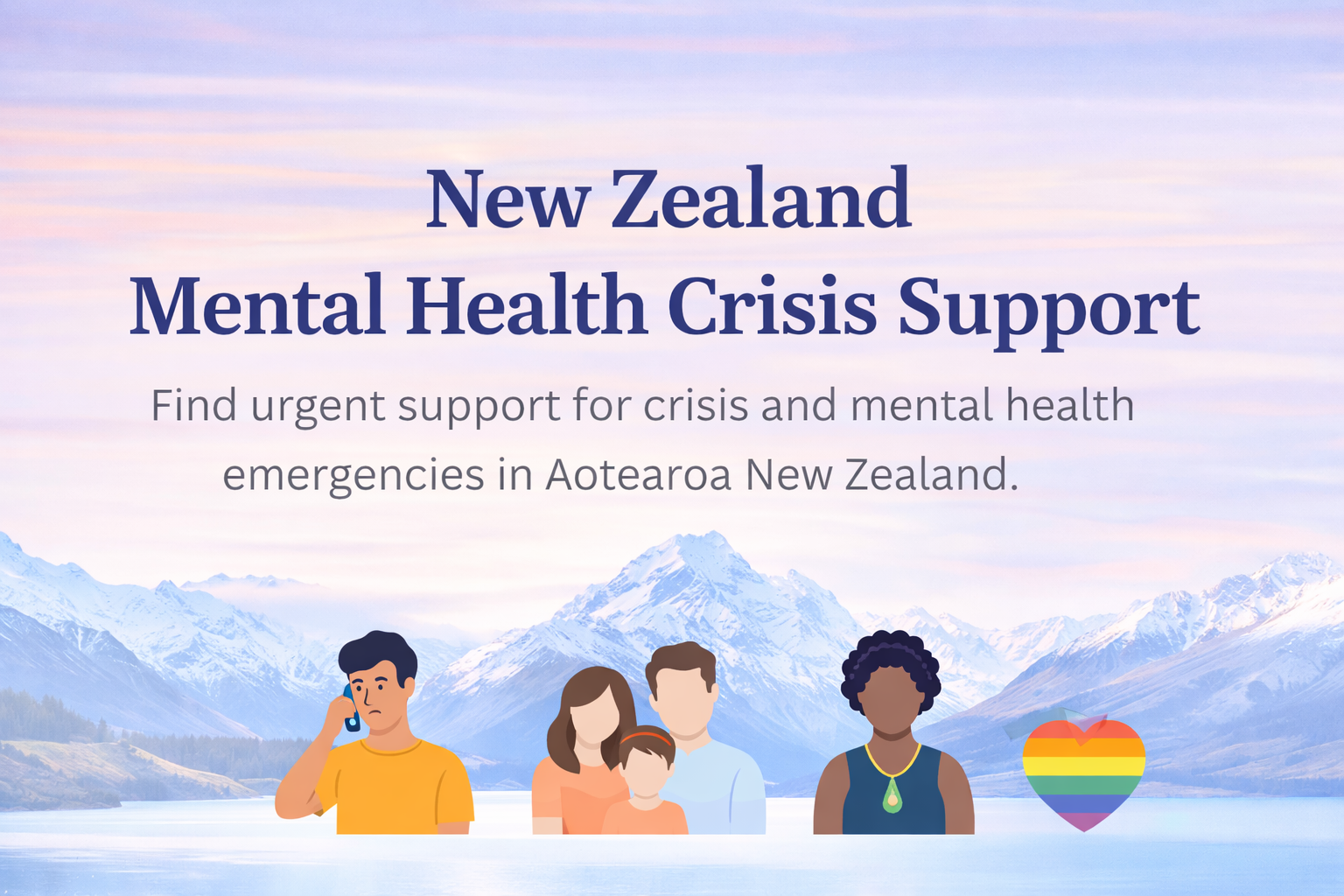 New Zealand Mental Health Crisis Support banner